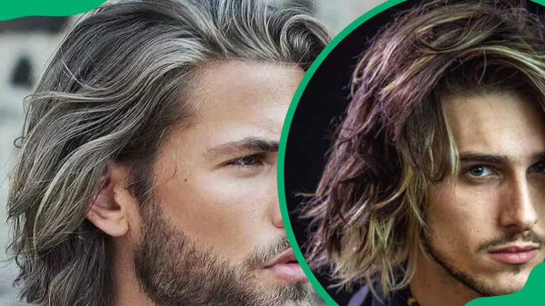 Men wearing a messy casual hairstyle Men wearing a messy casual hairstyle