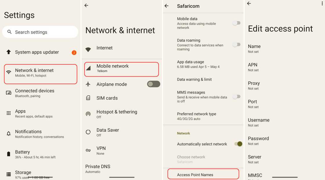 Telkom APN settings for Android Telkom APN settings for Android