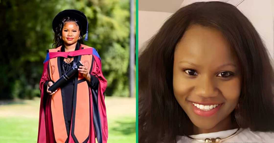 This young lady became the first black female to get a PhD in applied data science from the University of Johannesburg. Image: Rhandzu Chauke Rhandzu Chauke and Kensani Khenz Xivuri. This young lady became the first black female to get a PhD in applied data science from the University of Johannesburg. Image: Rhandzu Chauke Rhandzu Chauke and Kensani Khenz Xivuri.