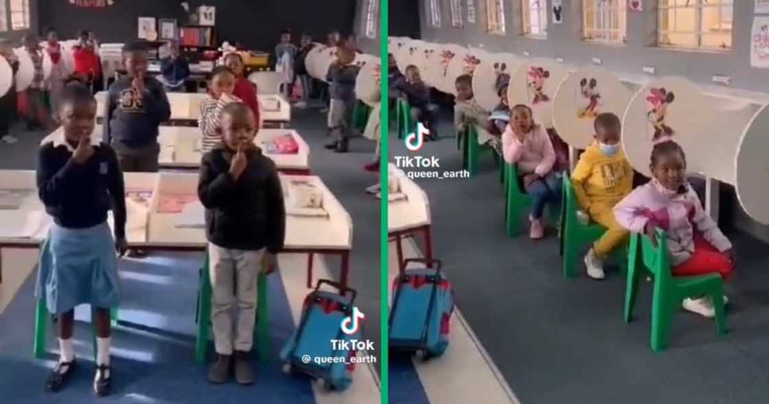 First graders learning Afrikaans First graders learning Afrikaans