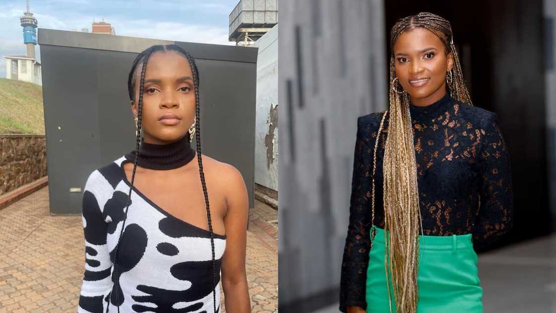 Ami Faku posing for pictures outdoors Ami Faku posing for pictures outdoors