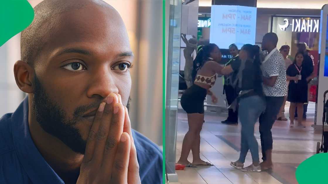 A man caught between two women stunned Mzansi