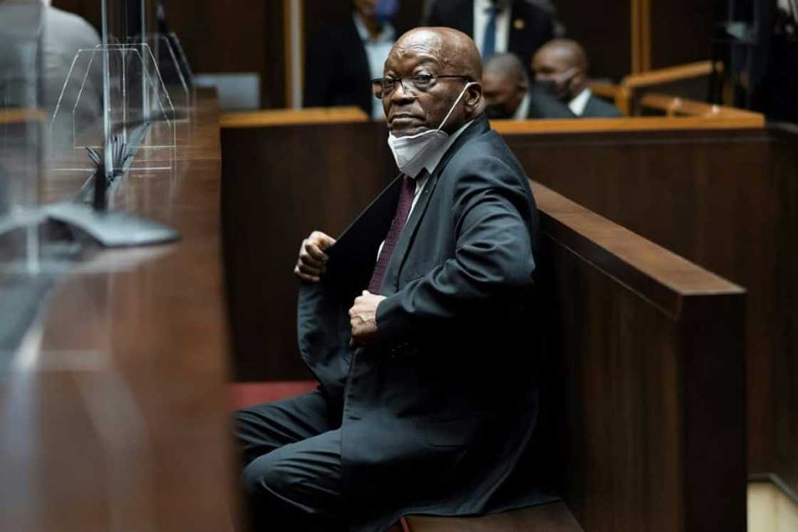Ex-president Jacob Zuma was jailed last year for contempt of court after refusing to testify to a graft inquiry, before being released on medical parole Ex-president Jacob Zuma was jailed last year for contempt of court after refusing to testify to a graft inquiry, before being released on medical parole
