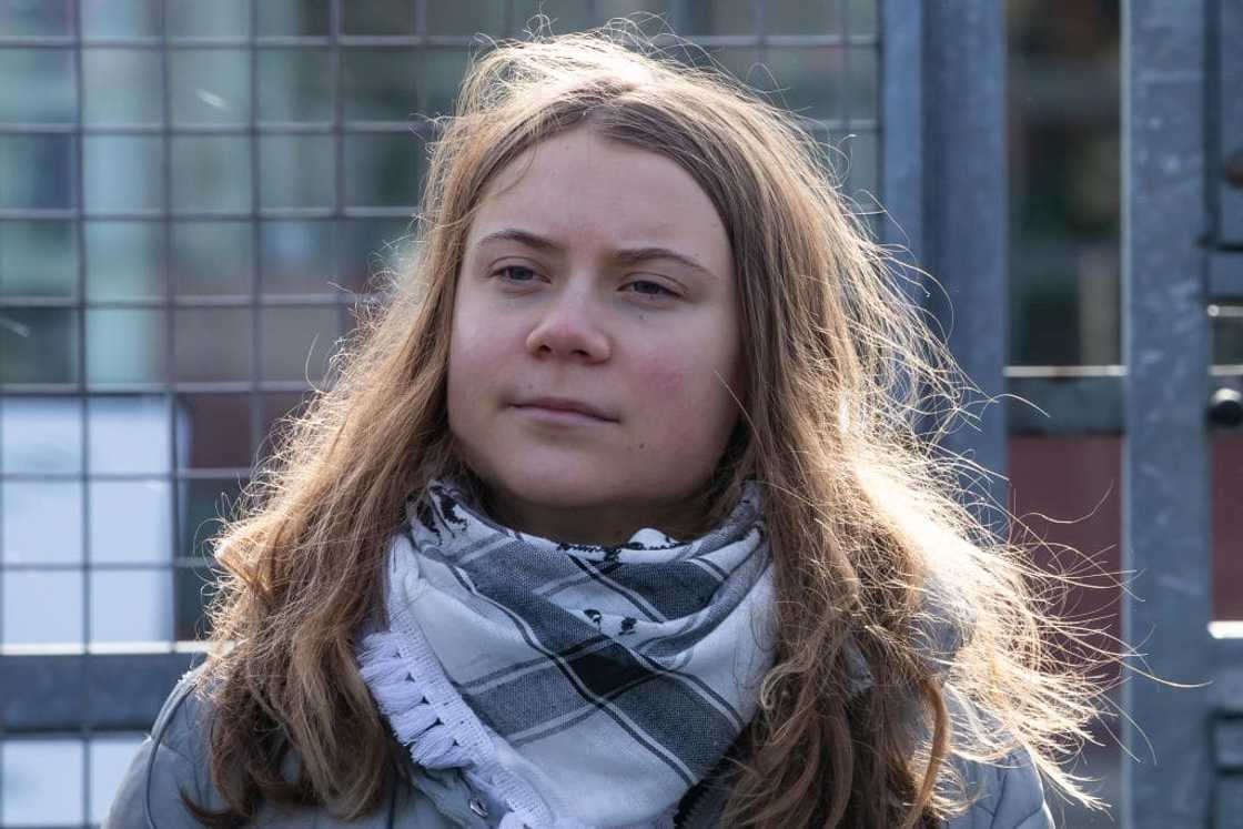 Greta Thunberg protested against private jet flights Greta Thunberg protested against private jet flights