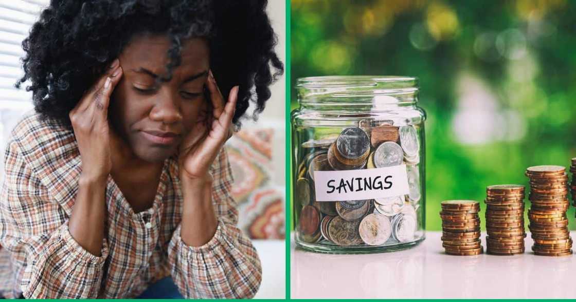 Lady frustrated after money she saved is rot. Lady frustrated after money she saved is rot.