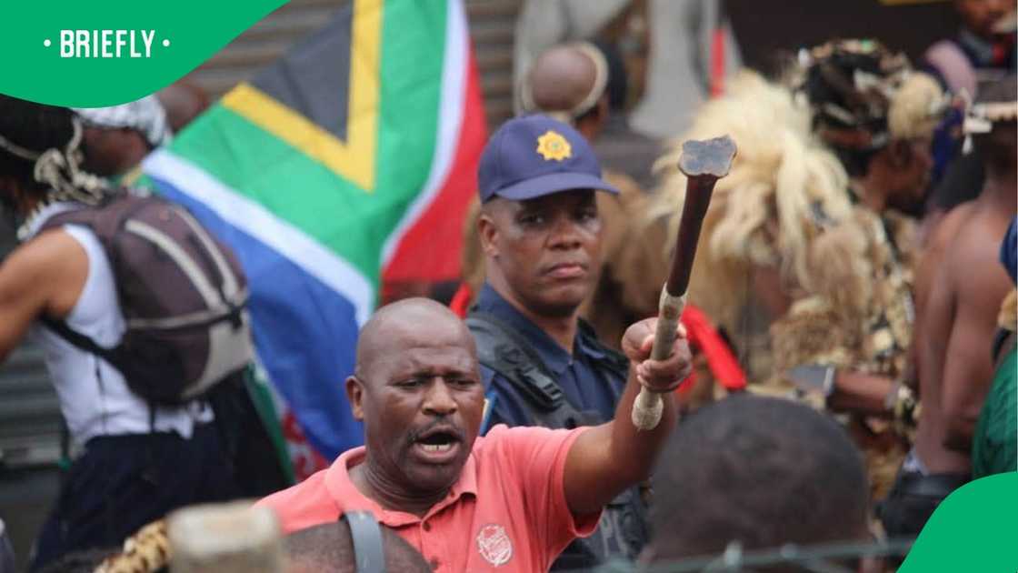 A strong police presence was deployed throughout the province