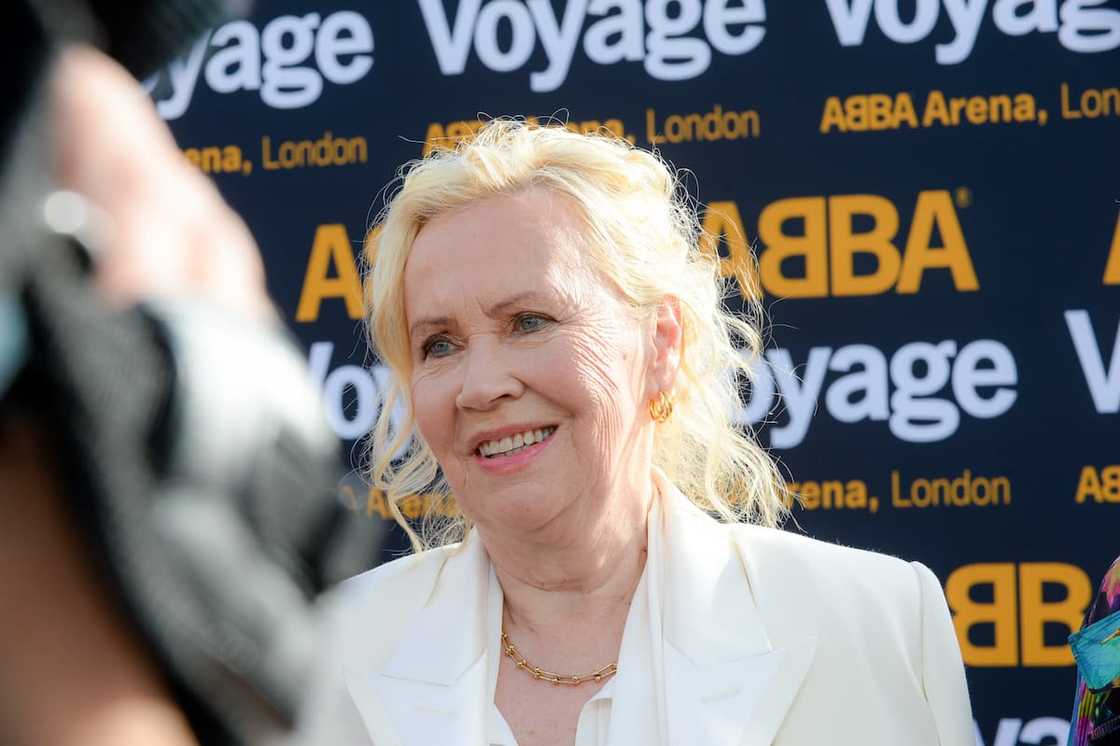 Agnetha Fältskog attends the first performance of ABBA's Voyage