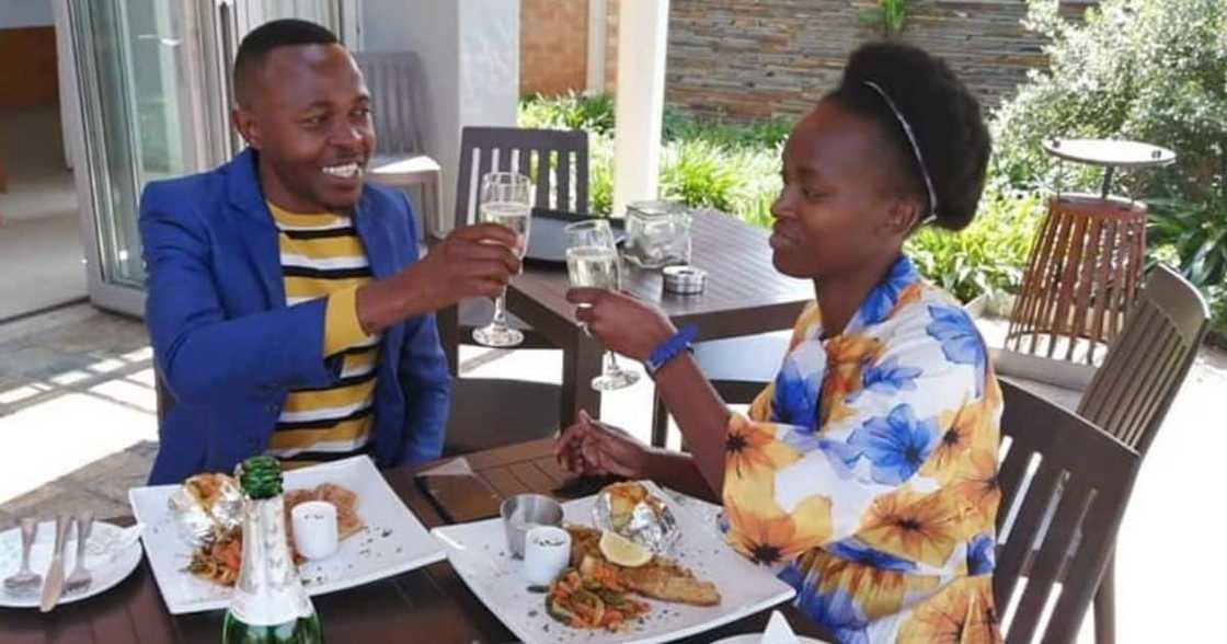 Proud husband Maredi Morema celebrates with his wife, Salome, and has inspired Mzansi. Image: Facebook Proud husband Maredi Morema celebrates with his wife, Salome, and has inspired Mzansi. Image: Facebook