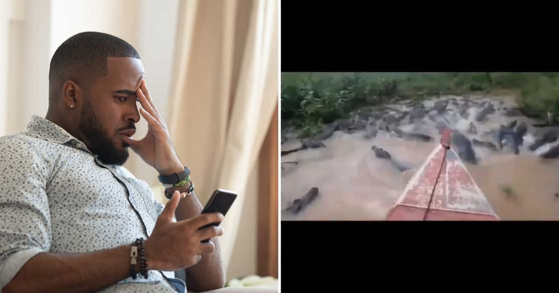 Crocodile infested river Crocodile infested river