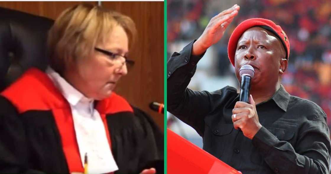 Collage image of Magistrate Twanet Olivier and EFF leader Julius Malema Collage image of Magistrate Twanet Olivier and EFF leader Julius Malema