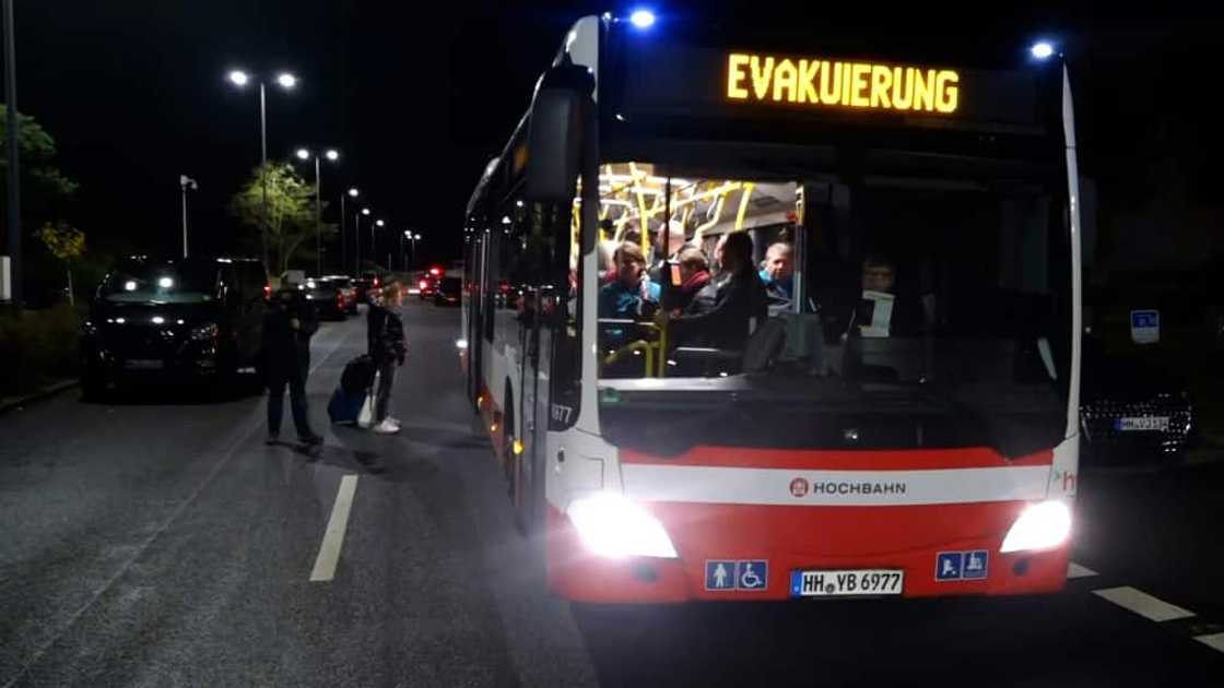 Staff and passengers were evacuated from Hamburg airport Staff and passengers were evacuated from Hamburg airport