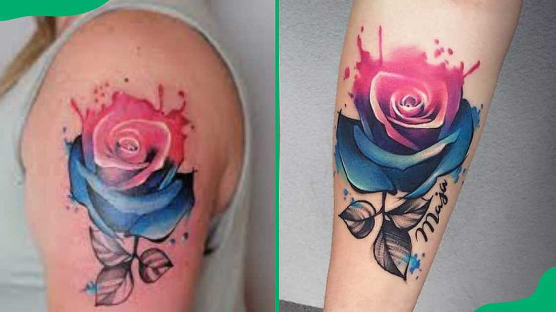 Watercolour rose tattoos Watercolour rose tattoos
