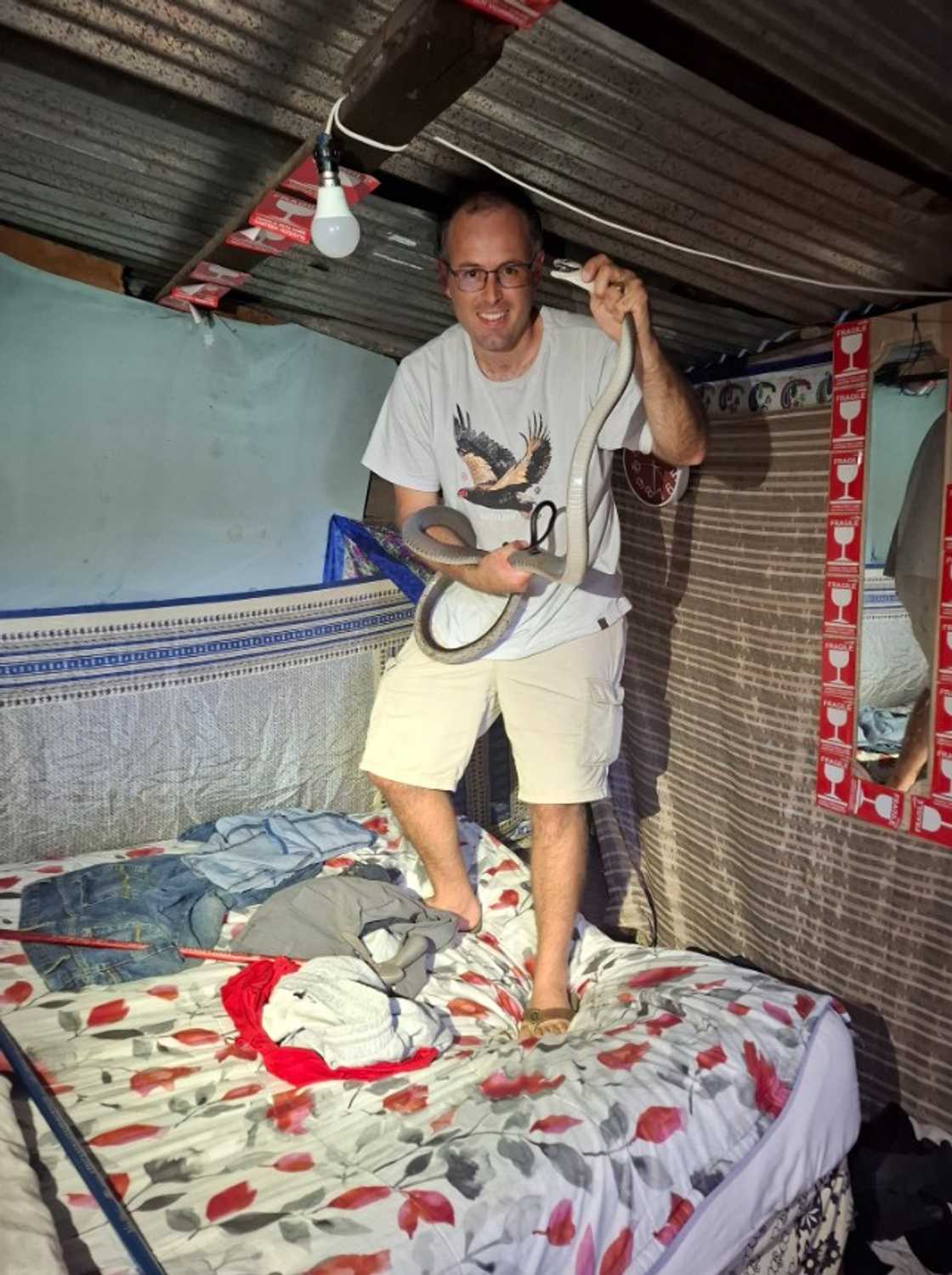 Nick Evans is a prolific snake rescue expert Nick Evans is a prolific snake rescue expert