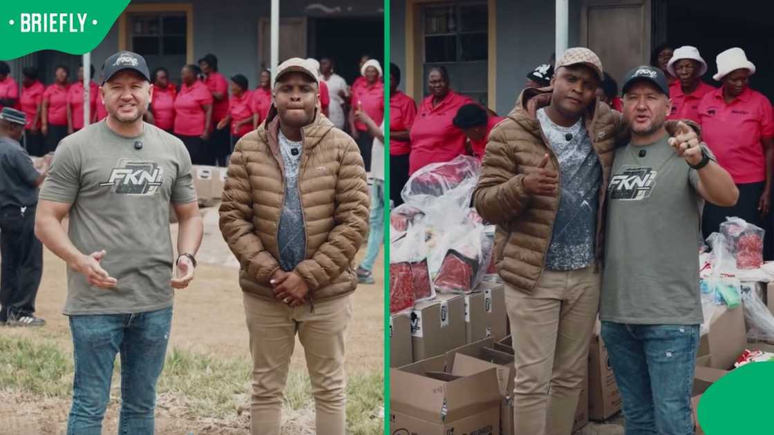 Malcolm Wentzel and DJ Karri helped the elderly.