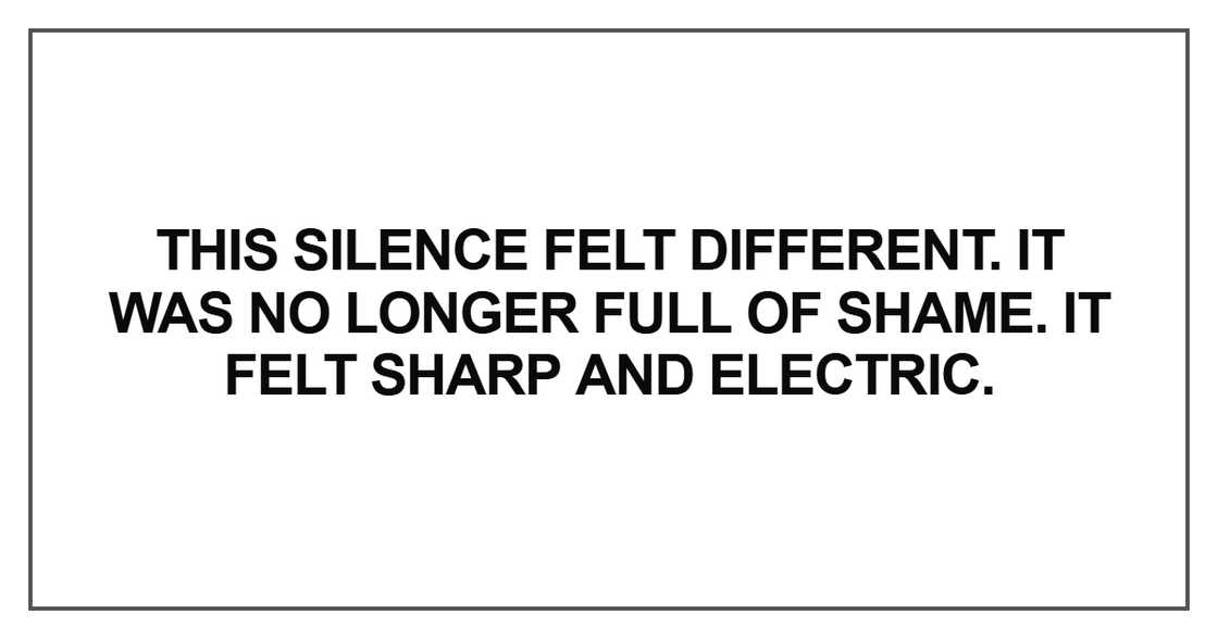 This silence felt different