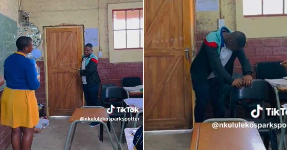 South African teeach get birthday surprise South African teeach get birthday surprise