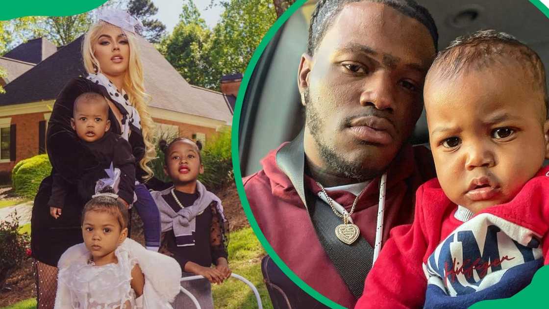 The late Jacky Oh with her kids (L). D.C. Young Fly posing for a photo with Prince’Nehemiah (R) The late Jacky Oh with her kids (L). D.C. Young Fly posing for a photo with Prince’Nehemiah (R)