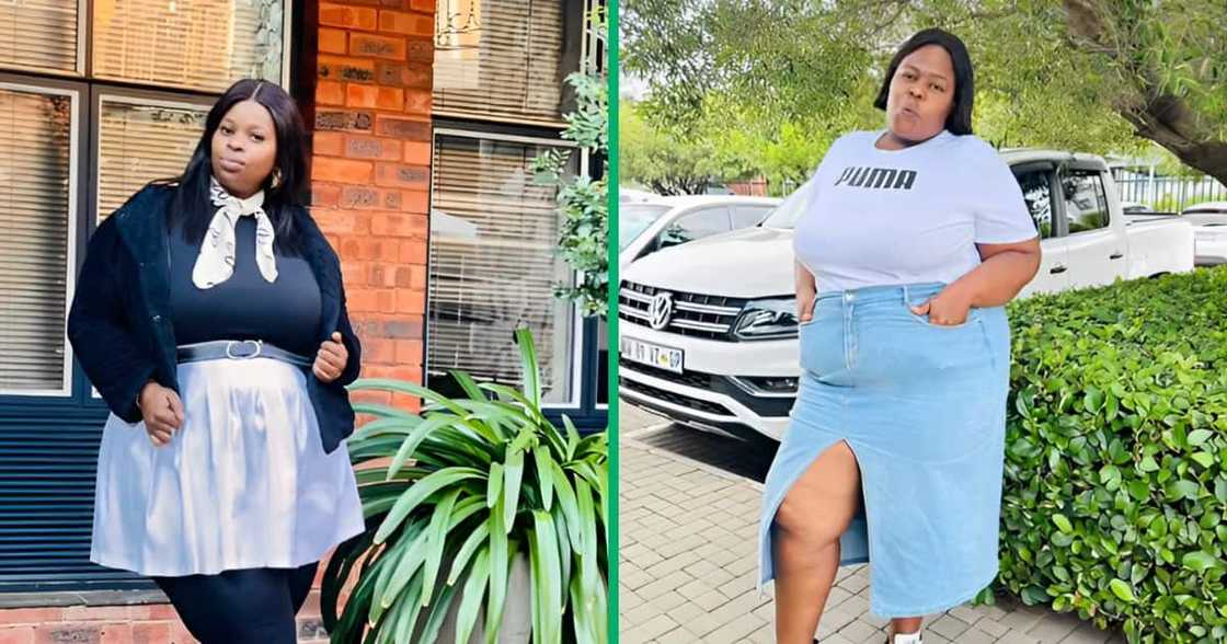 A South African woman shared a TikTok video of herself using a Bluetooth microphone at a grocery store A South African woman shared a TikTok video of herself using a Bluetooth microphone at a grocery store