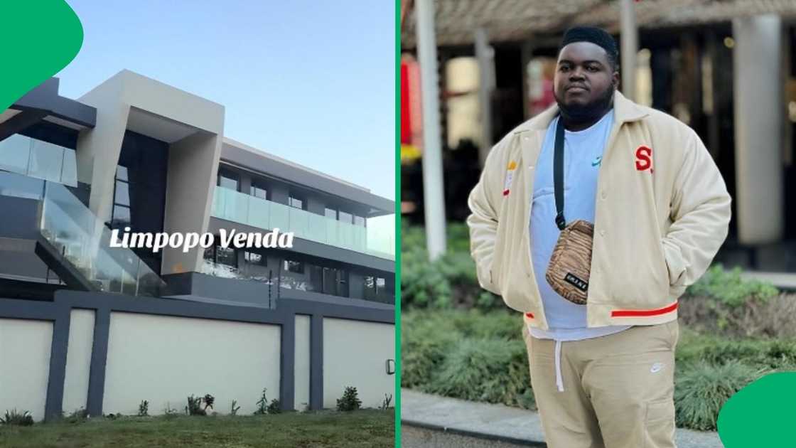 A man showed off the stunning mansions in Venda, Limpopo. A man showed off the stunning mansions in Venda, Limpopo.