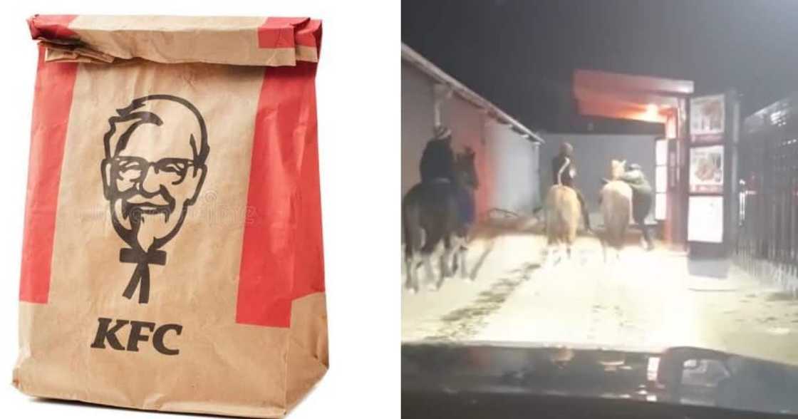 Video of three men at a KFC drive-thru Video of three men at a KFC drive-thru