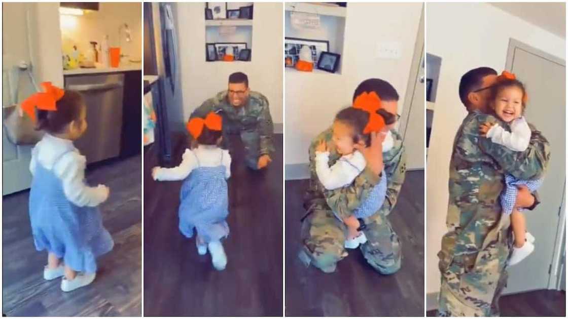 Viral video captures priceless reaction of baby when soldier father came home after 7 months Viral video captures priceless reaction of baby when soldier father came home after 7 months