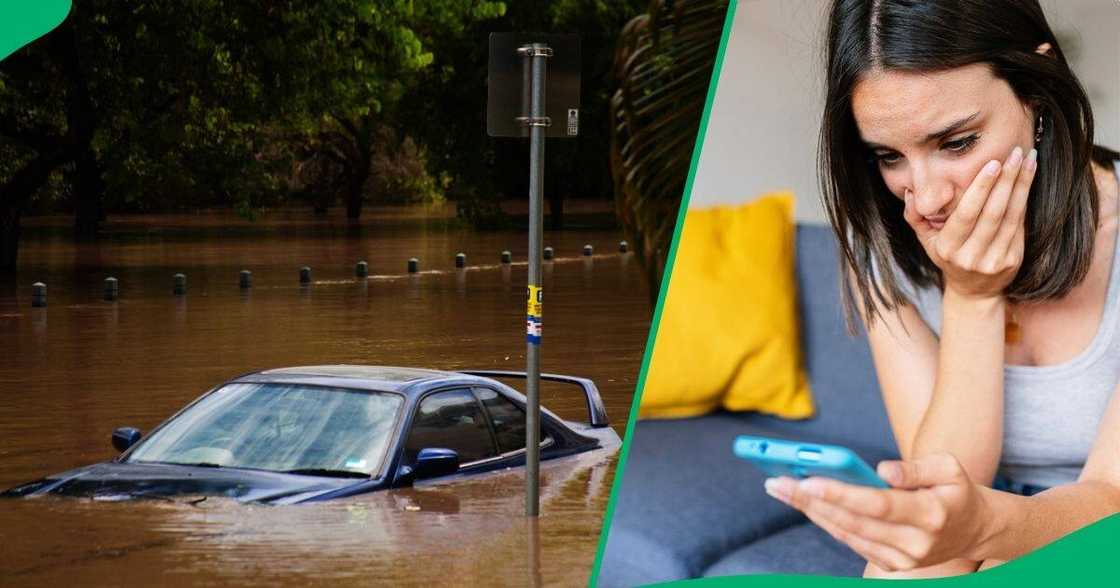 A video of a car sinking in Cape Town has left netizens in a sad state. A video of a car sinking in Cape Town has left netizens in a sad state.