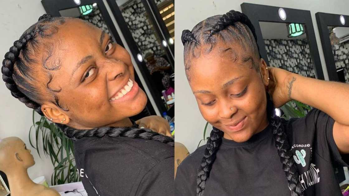Two braid style Two braid style