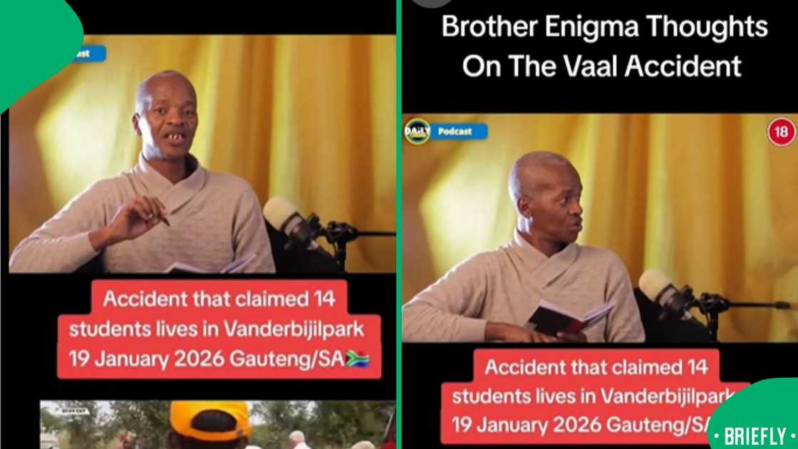 The image on the left showed the tragic Vaal accident scene The image on the left showed the tragic Vaal accident scene