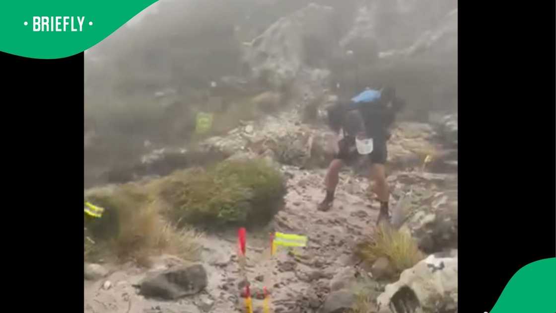 A hiker went viral. A hiker went viral.