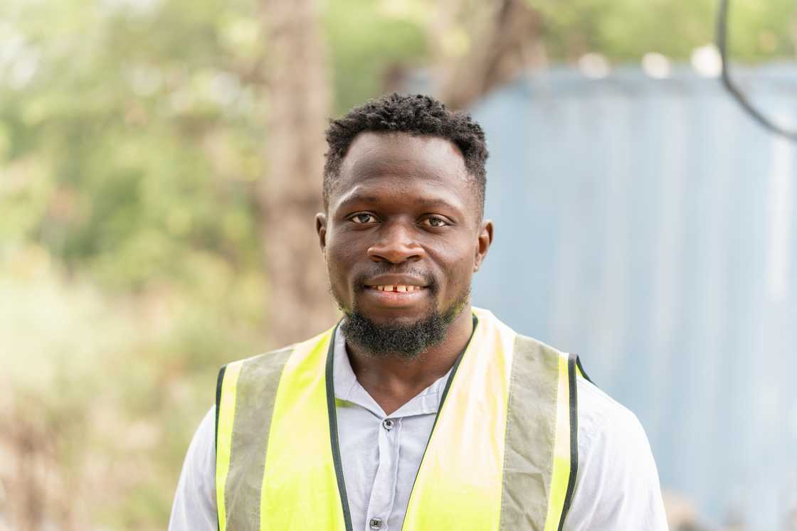 A man in a reflective vest