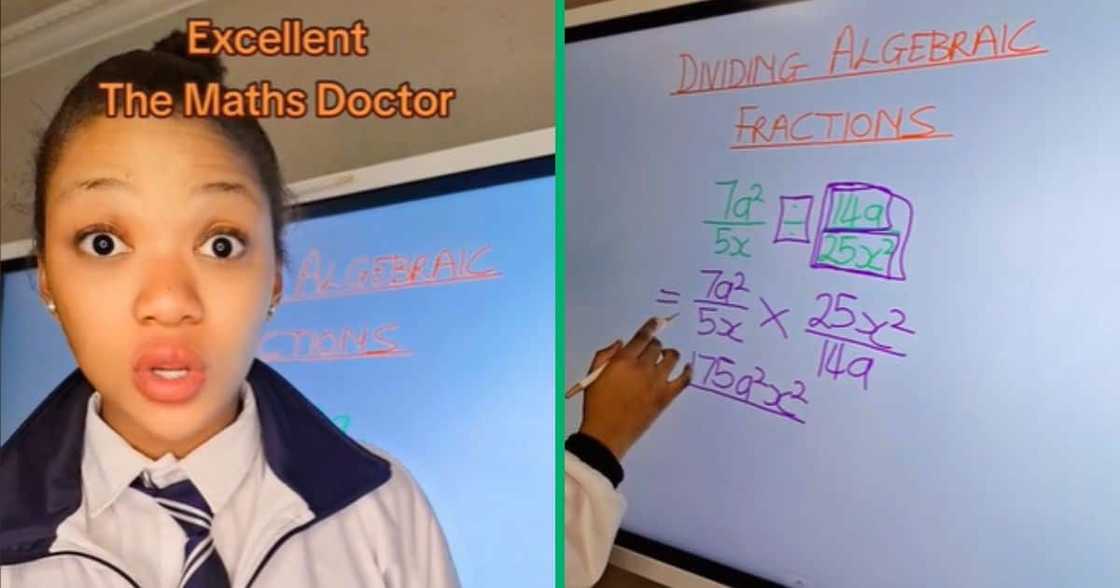 A TikTok video shows a Grade 10 student giving a lesson in Algebra A TikTok video shows a Grade 10 student giving a lesson in Algebra