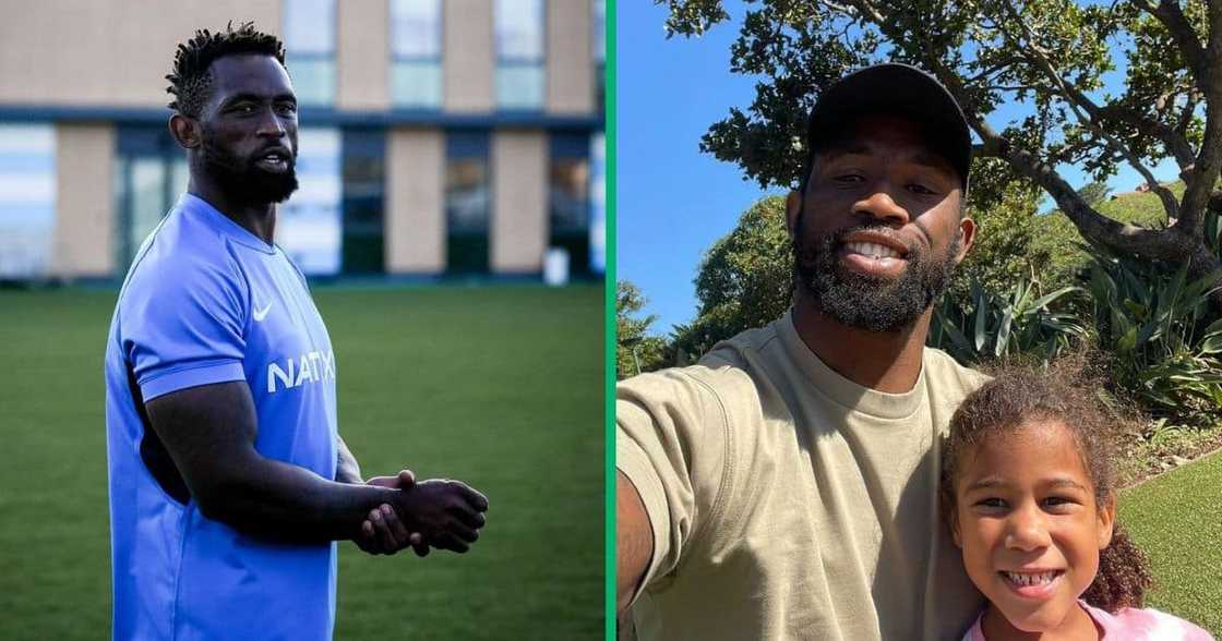 Siya Kolisi posted a funny selfie doing homework with his daughter Keziah Siya Kolisi posted a funny selfie doing homework with his daughter Keziah