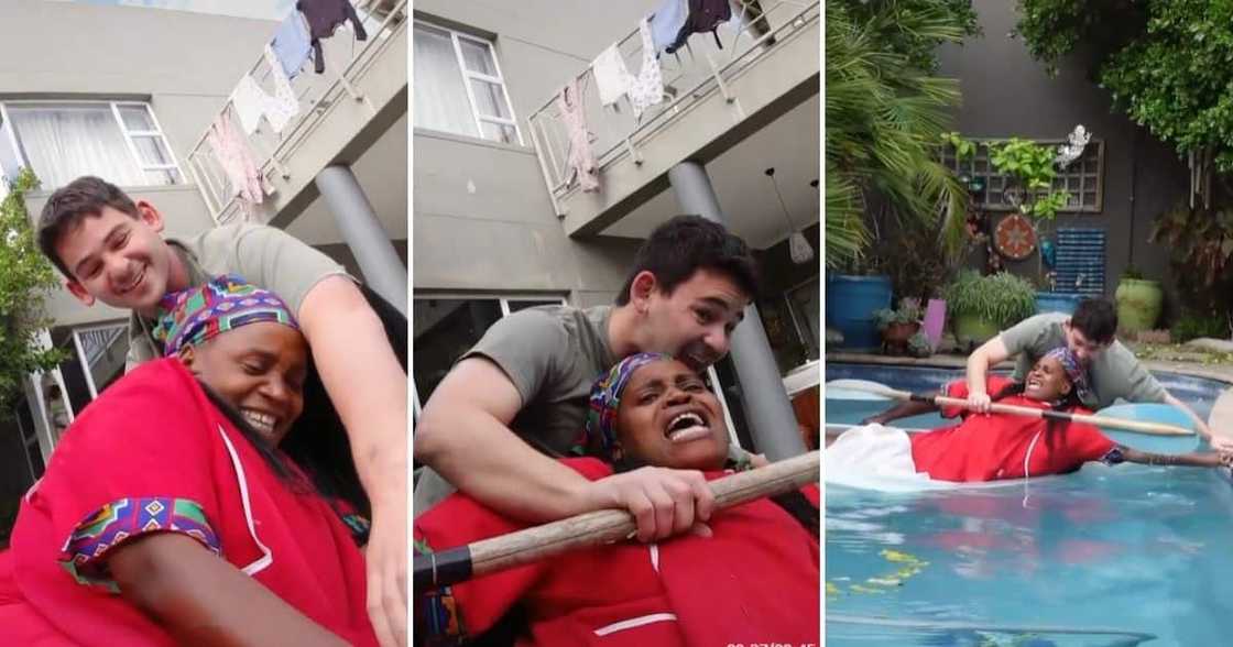 Dramatic, Video, Young Man, Domestic Worker, Canoeing, Swimming Pool Dramatic, Video, Young Man, Domestic Worker, Canoeing, Swimming Pool
