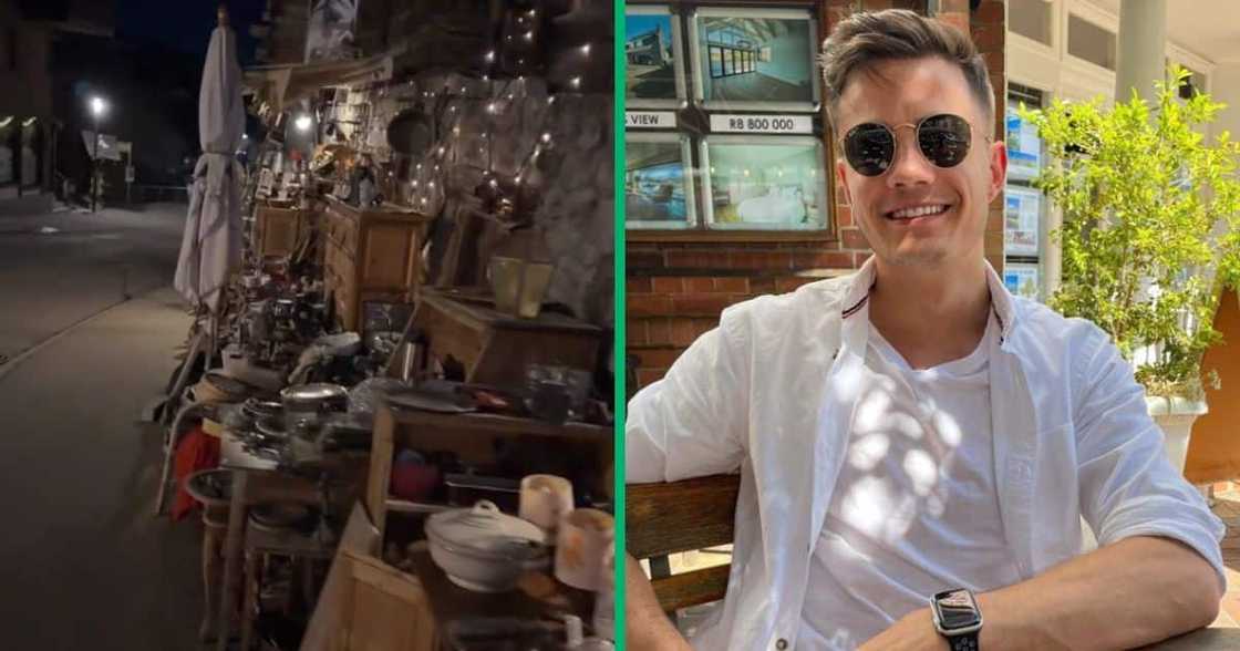 A Mzansi man in Europe shared how leaving store stuff outside at night would never happen in South Africa. A Mzansi man in Europe shared how leaving store stuff outside at night would never happen in South Africa.