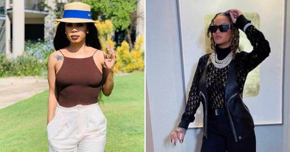 Kelly Khumalo allegedly copied Rihanna's style Kelly Khumalo allegedly copied Rihanna's style