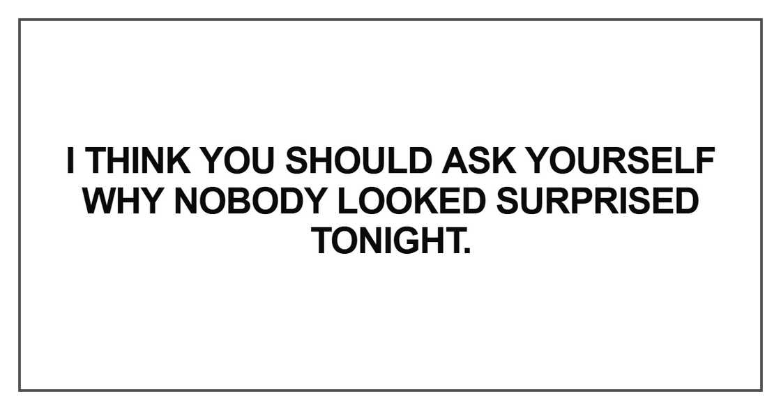 I think you should ask yourself why I think you should ask yourself why