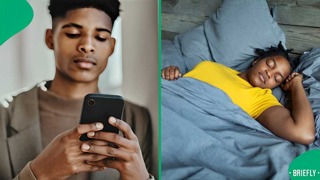 A man went through his girlfriend's phone while she was sleeping