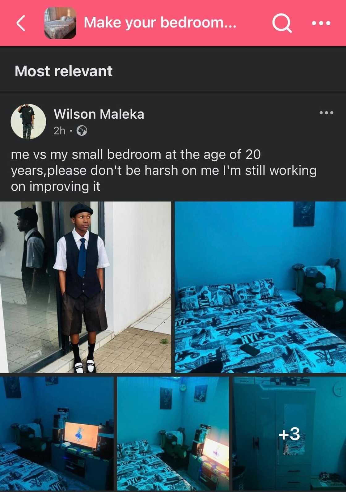 Inside the young man house. Inside the young man house.