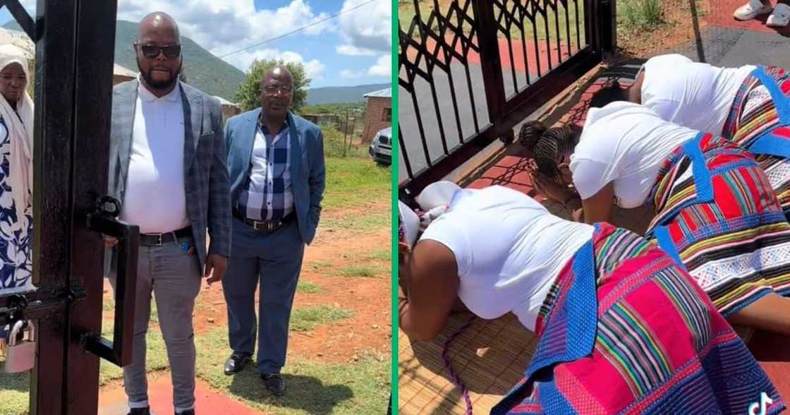 Two South African families gathered to negotiate lobola Two South African families gathered to negotiate lobola