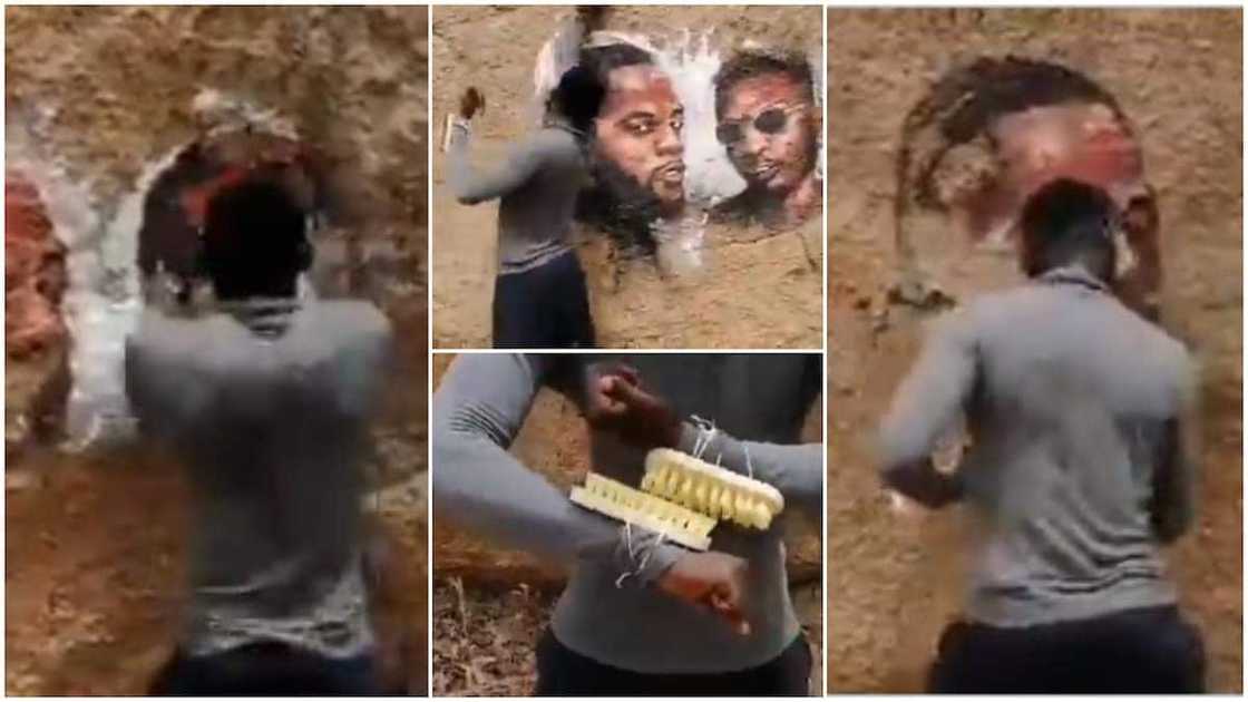 Nigerian Man Paints 2 Grammy Award Winners Wizkid and Burna Boy with Car Wash Brushes in Viral Video Nigerian Man Paints 2 Grammy Award Winners Wizkid and Burna Boy with Car Wash Brushes in Viral Video