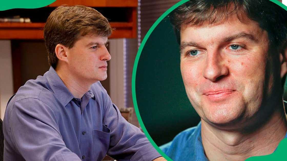 Michael Burry working in his California office in 2010 (L). The businessman during a 2010 interview (R) Michael Burry working in his California office in 2010 (L). The businessman during a 2010 interview (R)