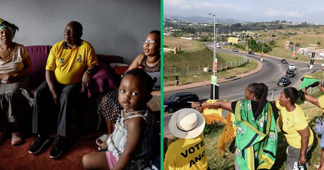 ANC members were captured in a video washing laundry during their door-to-door campaign. ANC members were captured in a video washing laundry during their door-to-door campaign.