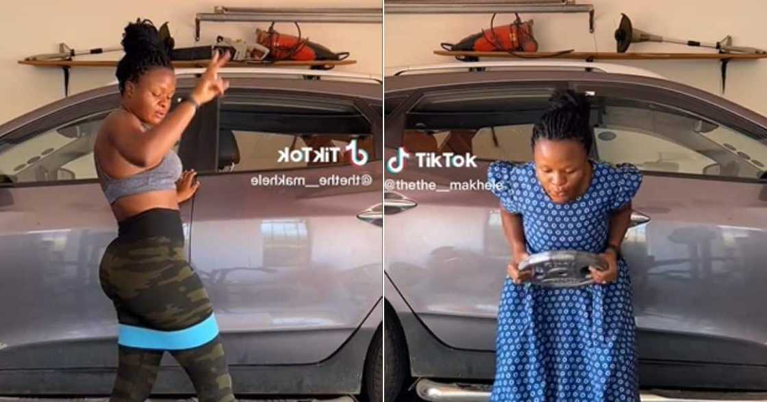 One woman showed what to wear as wife during work out One woman showed what to wear as wife during work out