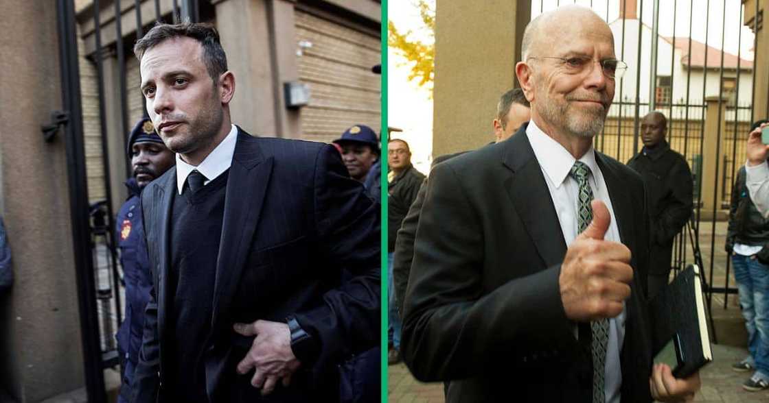 Murder convict and former Paralympian Oscar Pistorius and his uncle Arnold Pistorius outside of court Murder convict and former Paralympian Oscar Pistorius and his uncle Arnold Pistorius outside of court