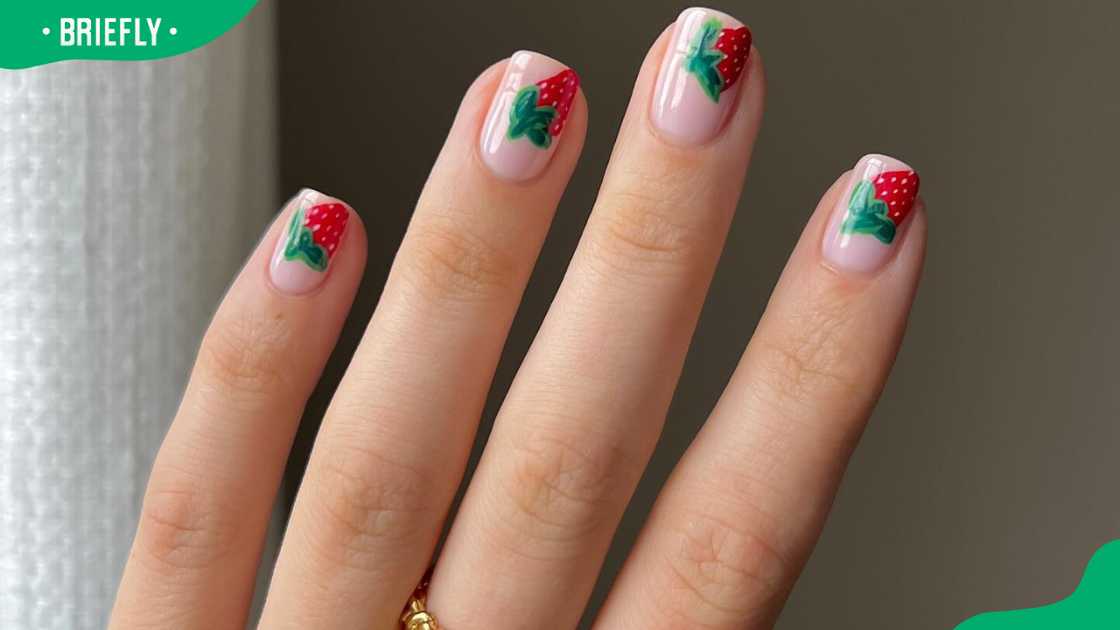 Strawberry nails design