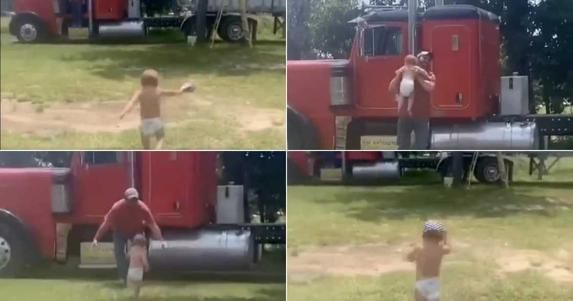 Dad, Baby, Boy, video, cute, social media reactions Dad, Baby, Boy, video, cute, social media reactions