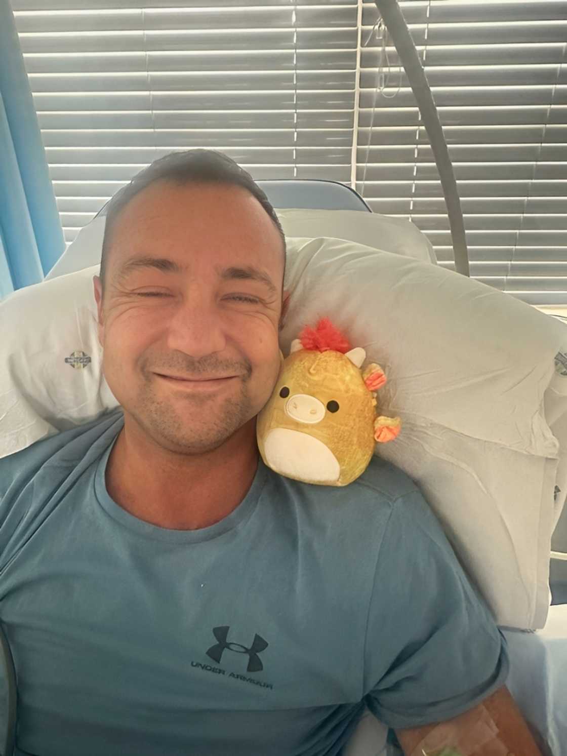 A man asked for donations for his kidney transplant. A man asked for donations for his kidney transplant.