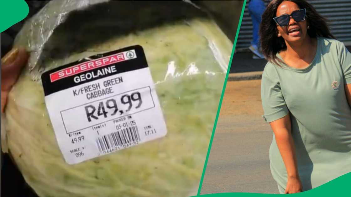 A woman's video on the price of cabbage at her local Spar has gone viral.