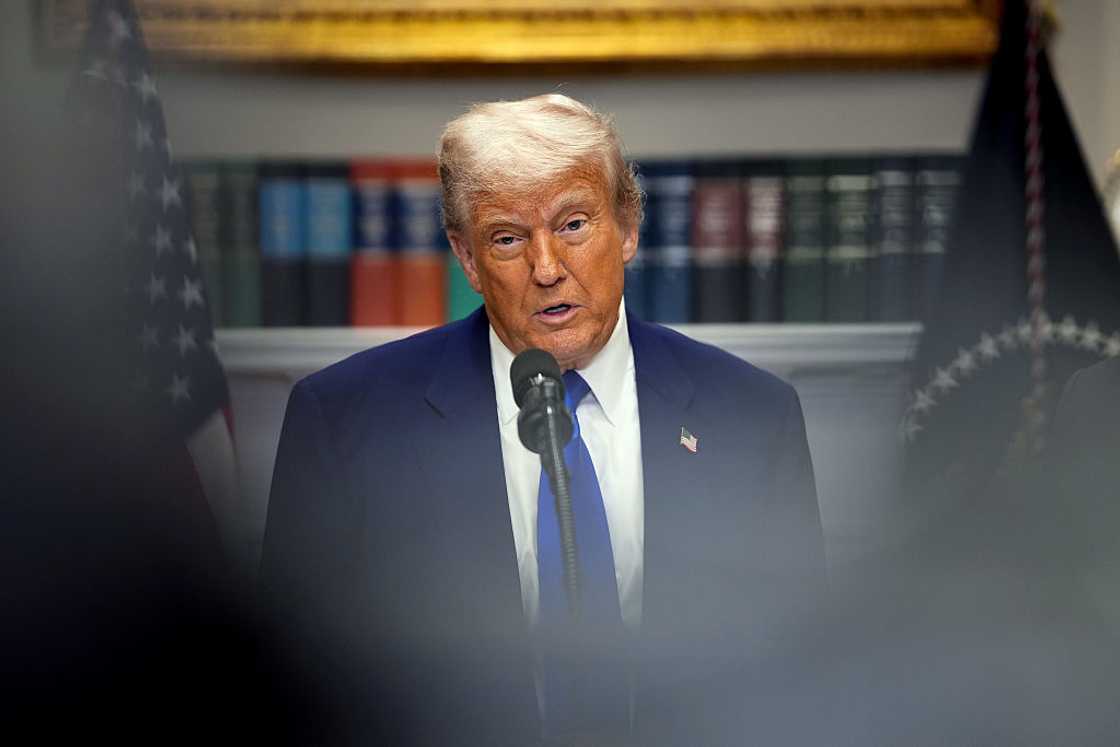 Donald Trump slammed the media at a press briefing Donald Trump slammed the media at a press briefing