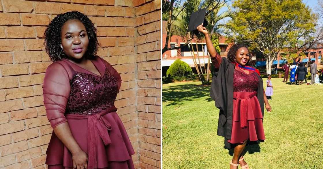 Rialivhuwa Tertia on her graduation day Rialivhuwa Tertia on her graduation day